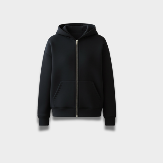 Damska bluza z kapturem zapinana na zamek z miękkiej tkaniny Modaboutique