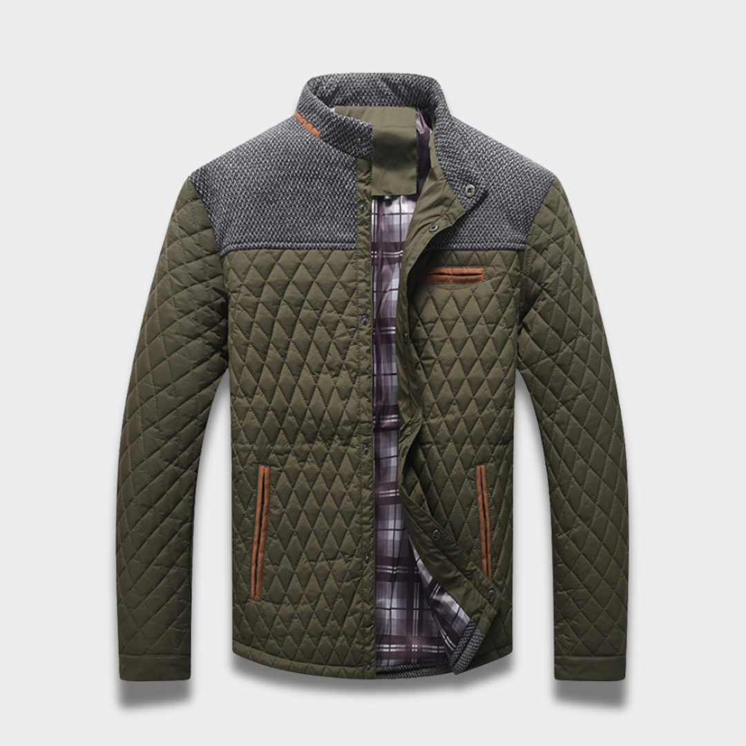 Męska pikowana kurtka przejściowa z lekkim ociepleniem