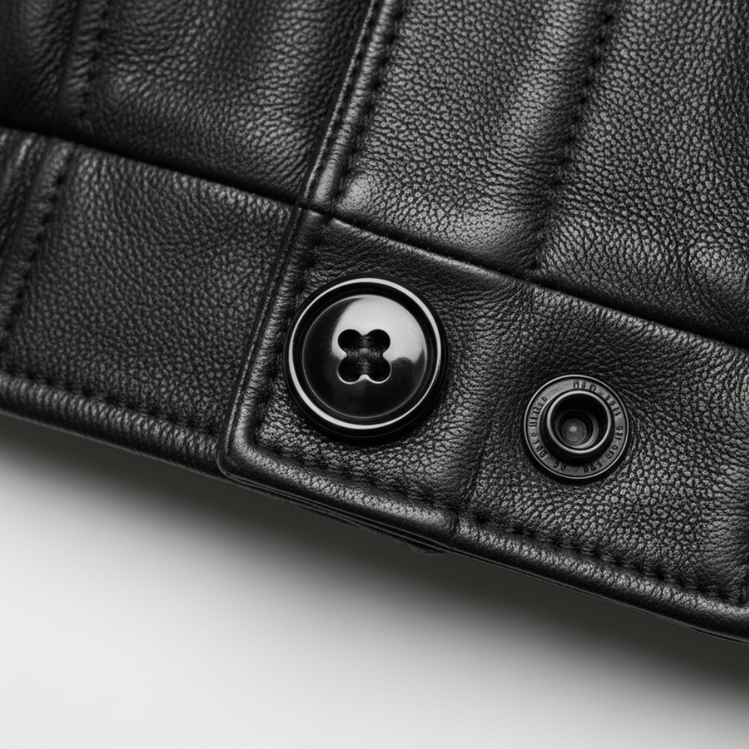 Męska kurtka skórzana z miękką podszewką