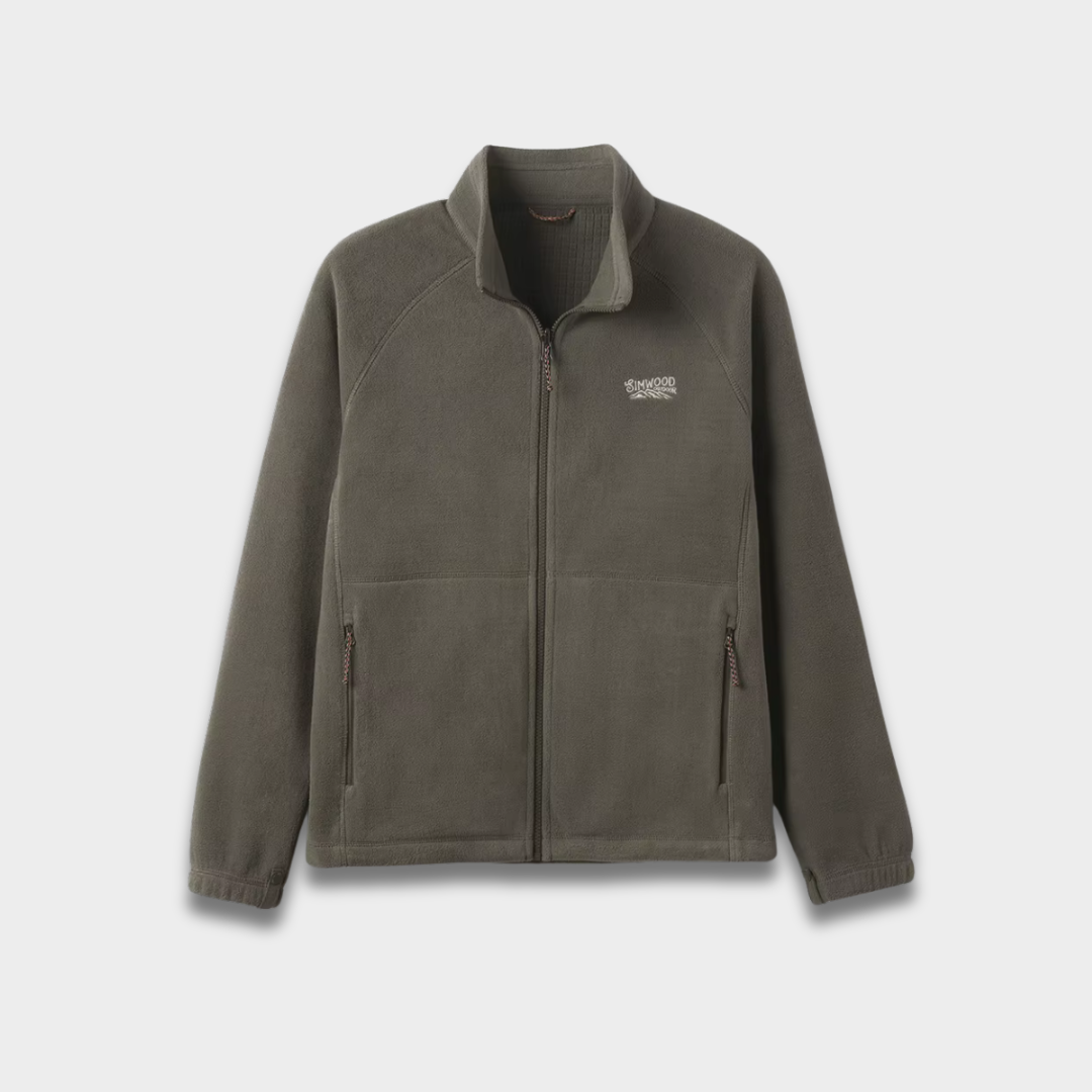 Męska kurtka polarowa zapinana na zamek z miękkiego materiału Modaboutique