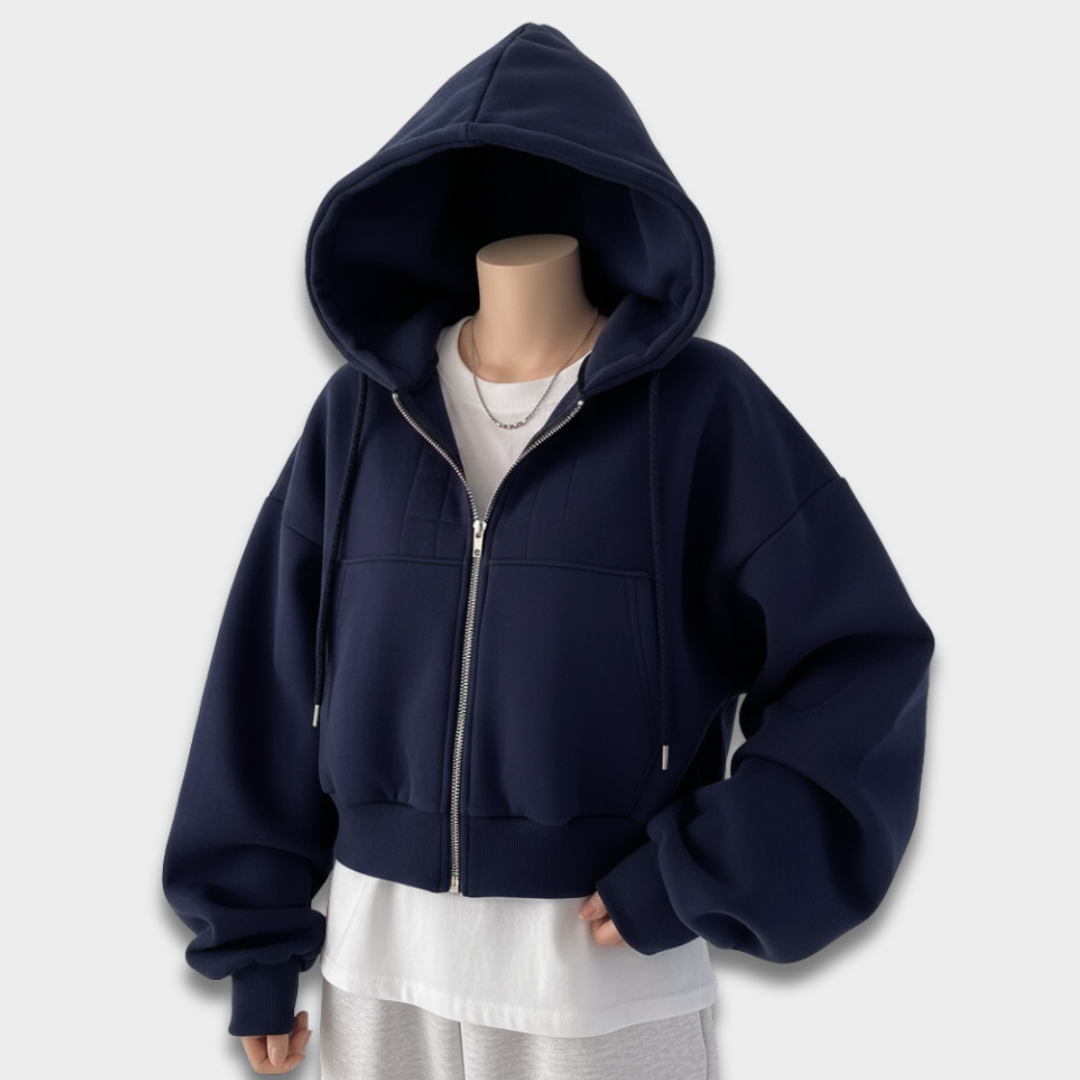 Damska bluza oversize z kapturem z miękkiej dzianiny Modaboutique