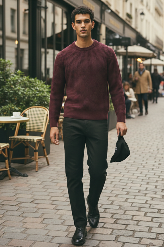 Sweter | Marek – Bordowy