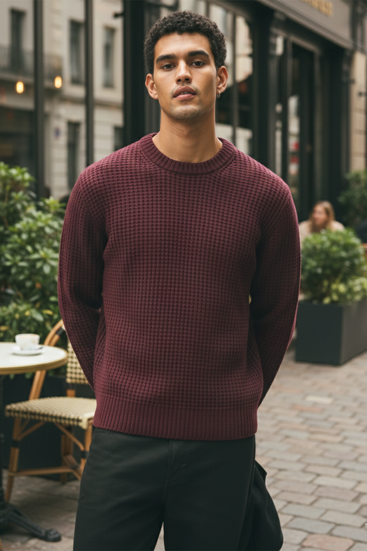 Sweter | Marek – Bordowy