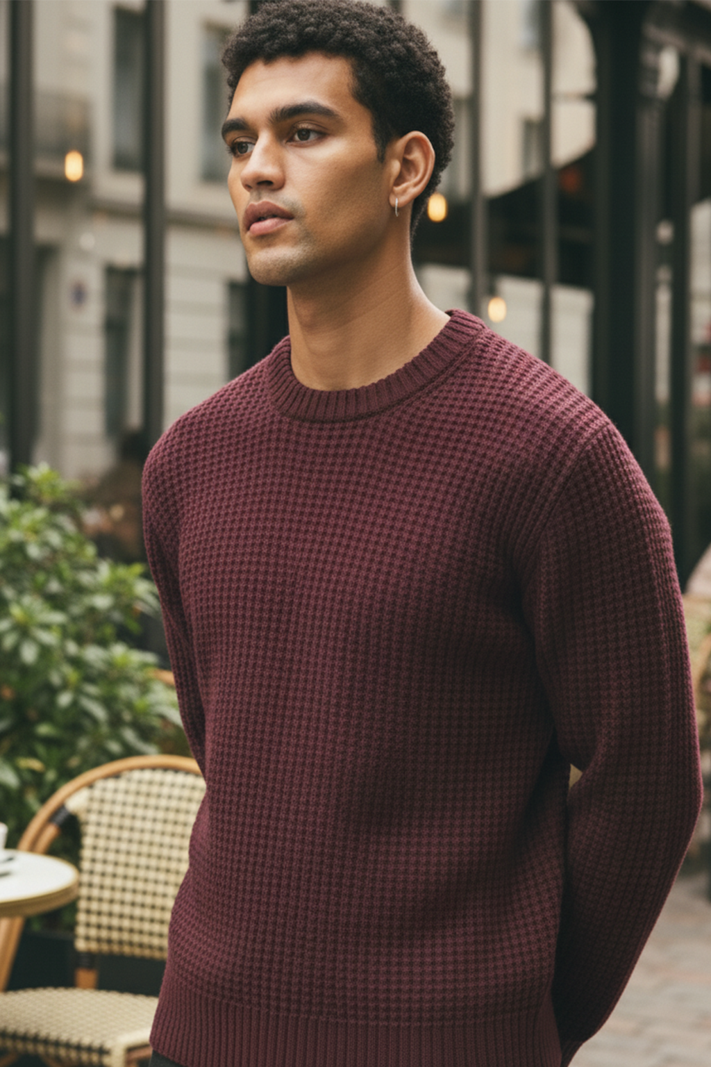 Sweter | Marek – Bordowy