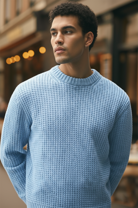 Sweter | Adrian – Błękitny