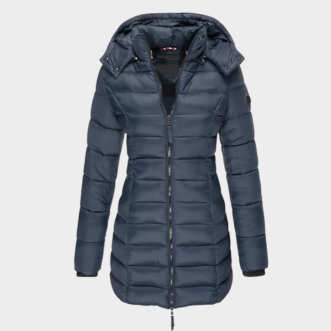 Damska Lekka Pikowana Kurtka z Kapturem ModaBoutique