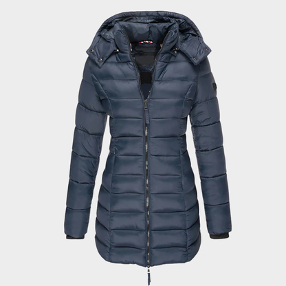 Damska Lekka Pikowana Kurtka z Kapturem ModaBoutique