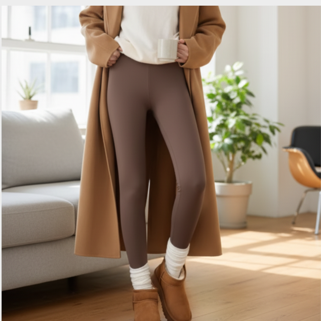 Damskie legginsy z wysokim stanem z elastycznej tkaniny