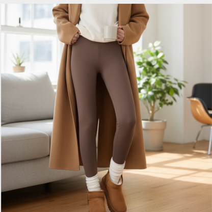 Damskie legginsy z wysokim stanem z elastycznej tkaniny