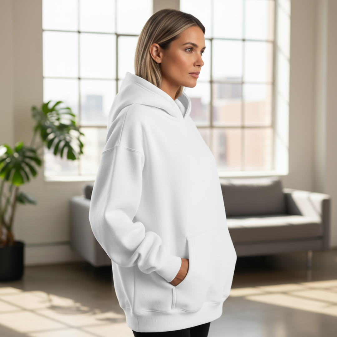 Damska bluza z kapturem z miękkiego materiału Modaboutique