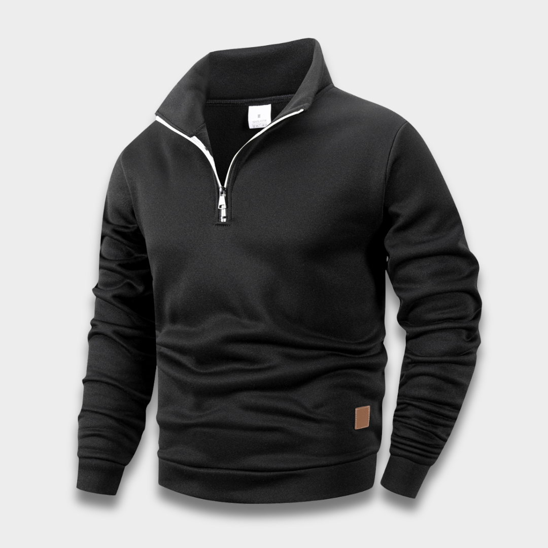 Męska bluza z zamkiem do połowy z miękkiego polaru Modaboutique