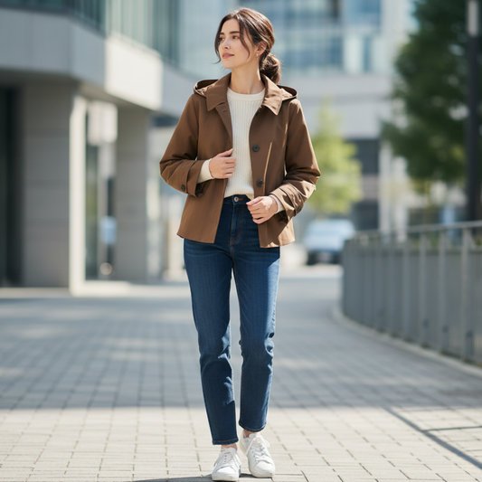 Damska kurtka z miękkiej tkaniny Modaboutique