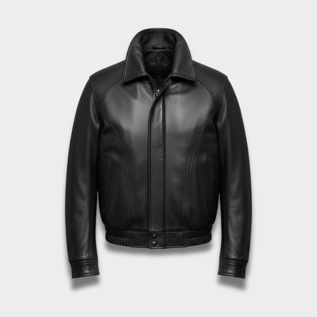 Męska kurtka skórzana z miękką podszewką