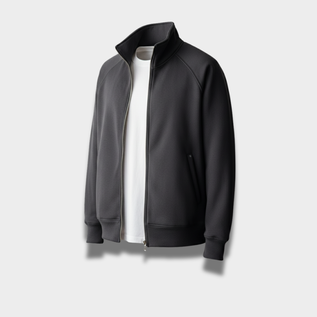 Męska kurtka zapinana na zamek z miękkiego materiału Modaboutique