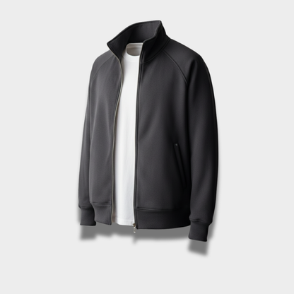 Męska kurtka zapinana na zamek z miękkiego materiału Modaboutique