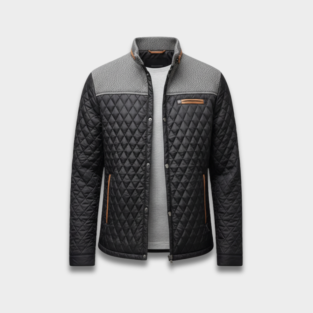 Męska pikowana kurtka przejściowa z lekkim ociepleniem