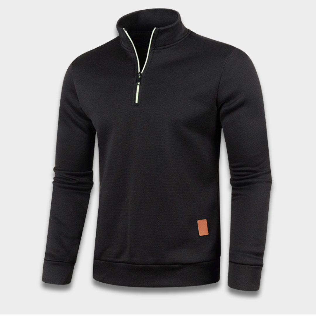 Męska bluza z zamkiem do połowy z miękkiego materiału