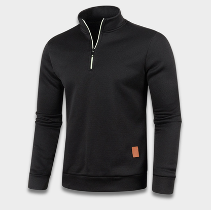 Męska bluza z zamkiem do połowy z miękkiego materiału