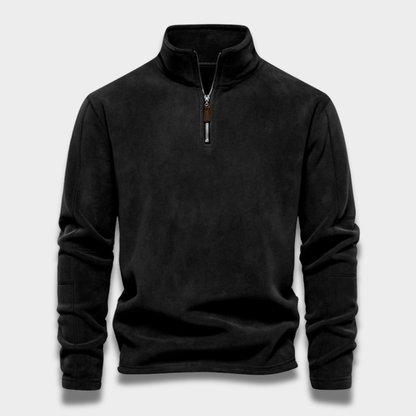 Męska bluza polarowa zapinana na zamek z miękkiego materiału