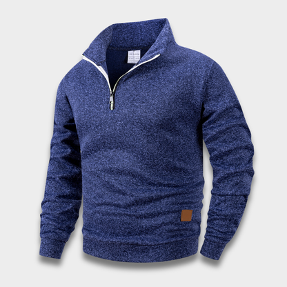 Męska bluza z zamkiem do połowy z miękkiego polaru Modaboutique