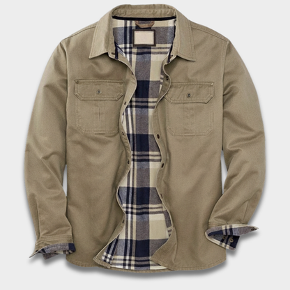 Męska casualowa kurtka koszulowa z podszytym wnętrzem ModaBoutique