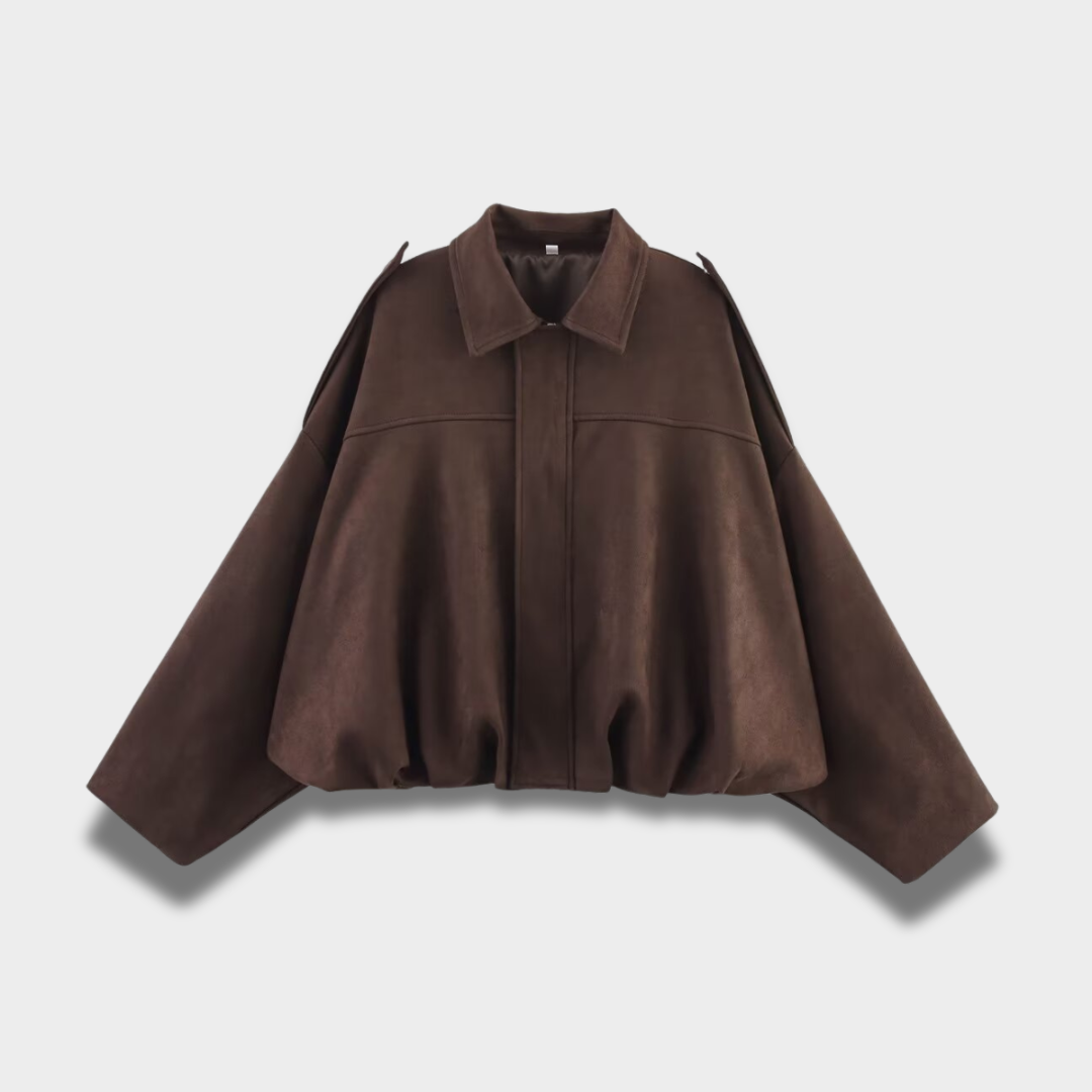 Damska kurtka oversize z miękkiej tkaniny Modaboutique