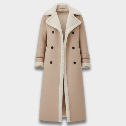 Damski Długi Płaszcz Zimowy z Miękką Podszewką ModaBoutique