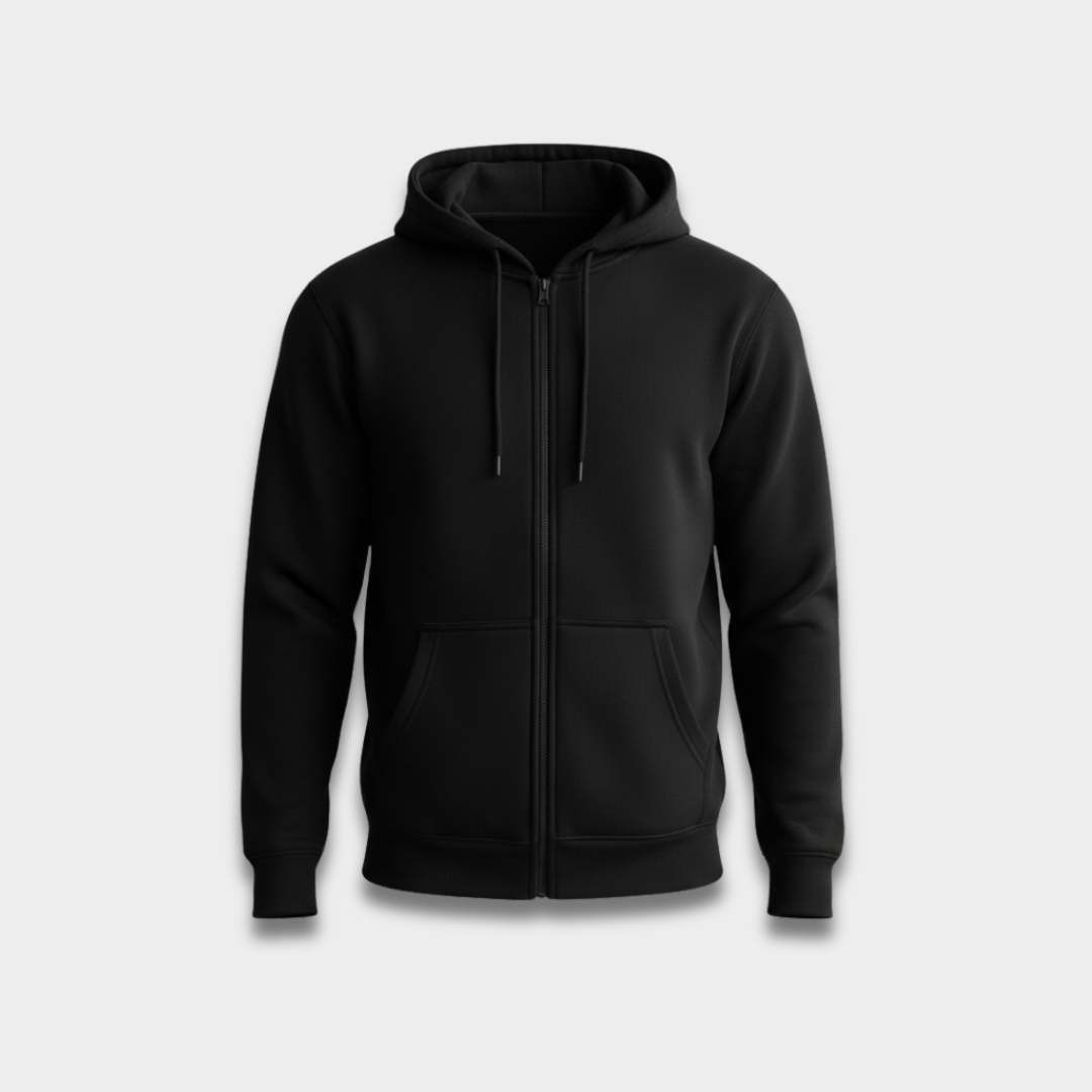 Męska bluza rozpinana z kapturem z miękkiego materiału