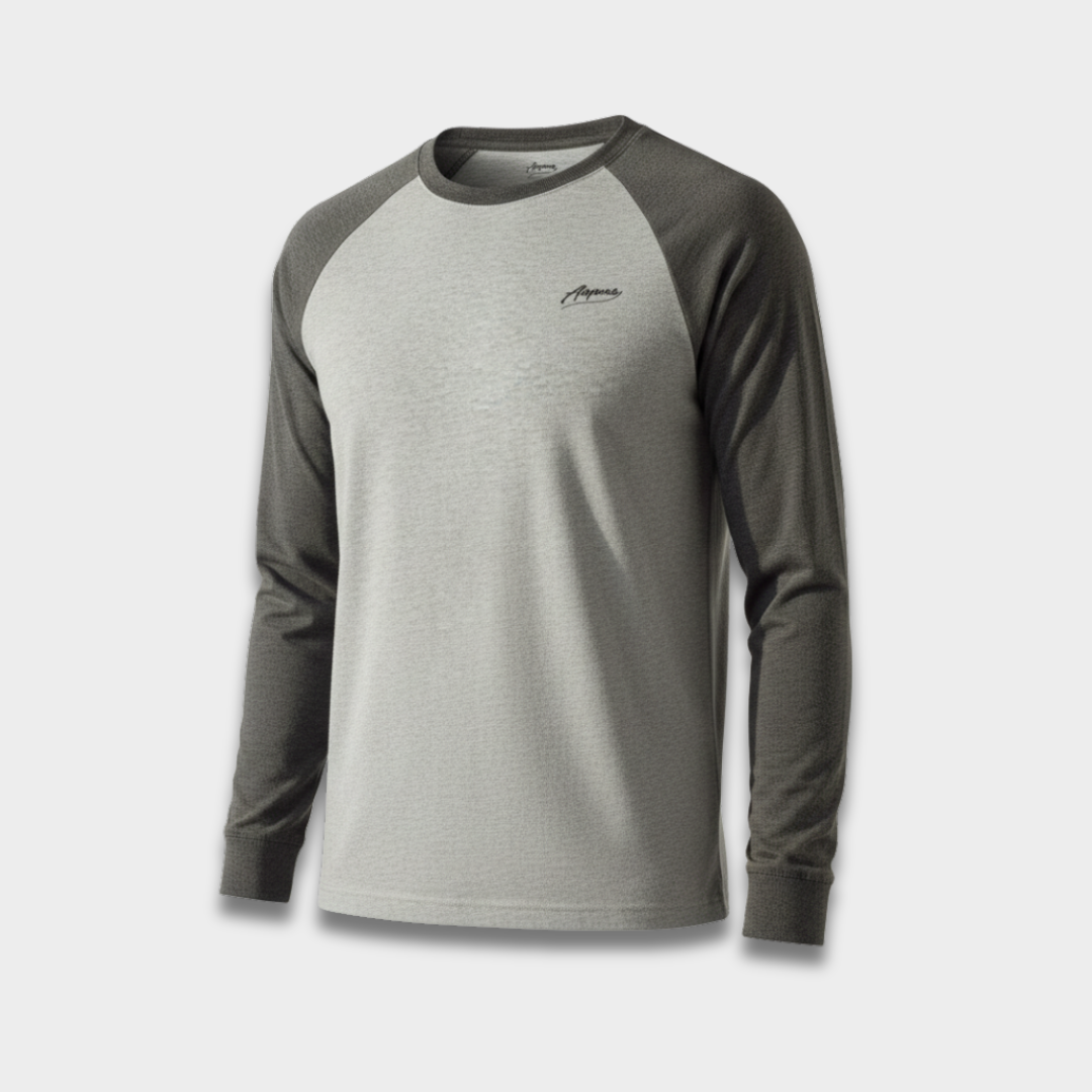 Męska koszulka z długim rękawem raglan z bawełny Modaboutique