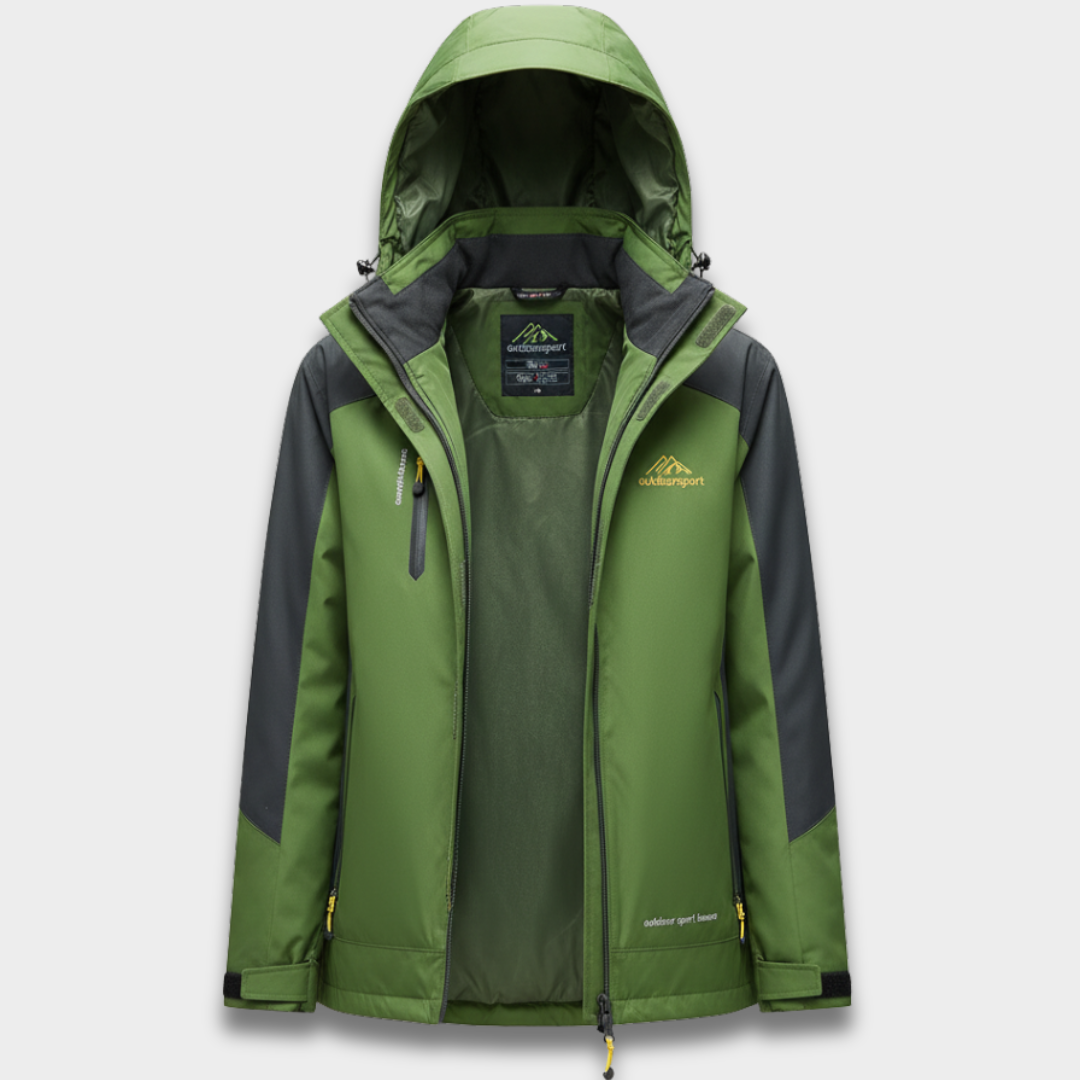 Kurtka outdoor męska z kapturem i wodoodporną tkaniną Modaboutique