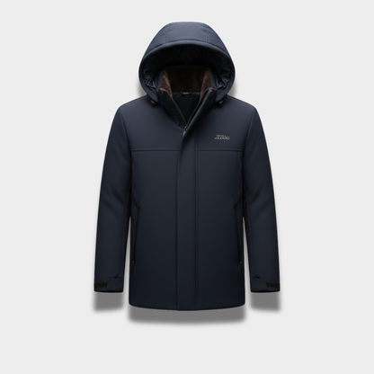 Męska kurtka zimowa polarowa z kapturem i ociepleniem Modaboutique