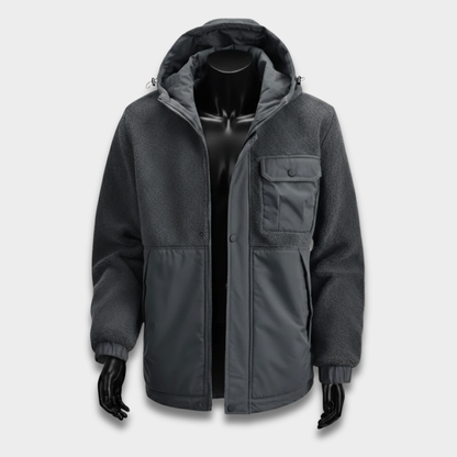 Męska Zimowa Kurtka z Kapturem i Podszewką ModaBoutique