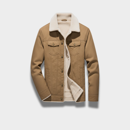 Męska kurtka jeansowa z ocieplanym kożuchem Modaboutique