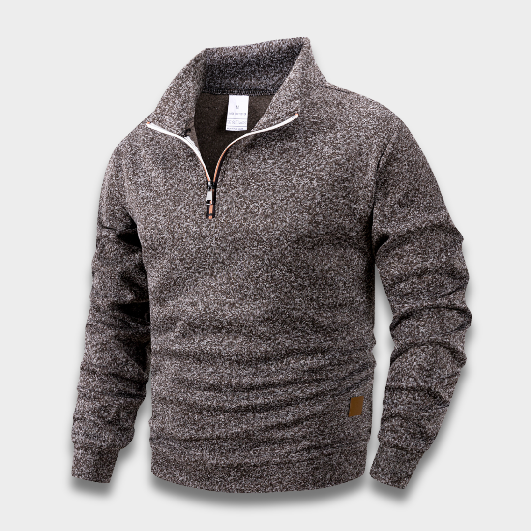 Męska bluza z zamkiem do połowy z miękkiego polaru Modaboutique