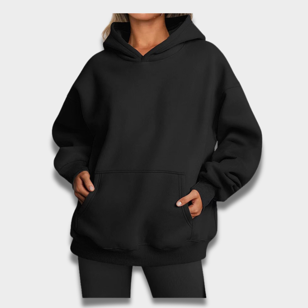 Damska bluza z kapturem z miękkiego materiału Modaboutique