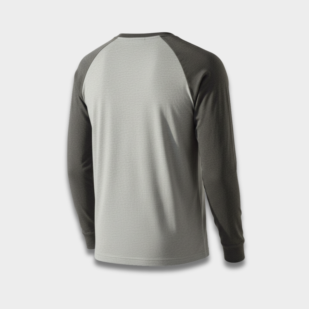 Męska koszulka z długim rękawem raglan z bawełny Modaboutique