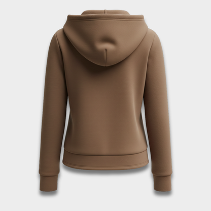 Damska bluza z kapturem zapinana na zamek z miękkiej dzianiny Modaboutique