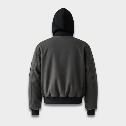 Męska kurtka bomberka z kapturem i elastycznymi ściągaczami Modaboutique