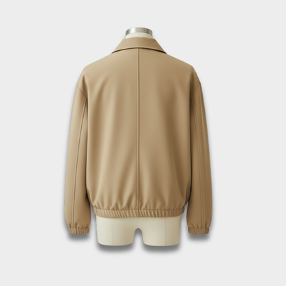 Kurtka damska zapinana na zamek z miękkiej tkaniny