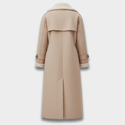 Damski Długi Płaszcz Zimowy z Miękką Podszewką ModaBoutique