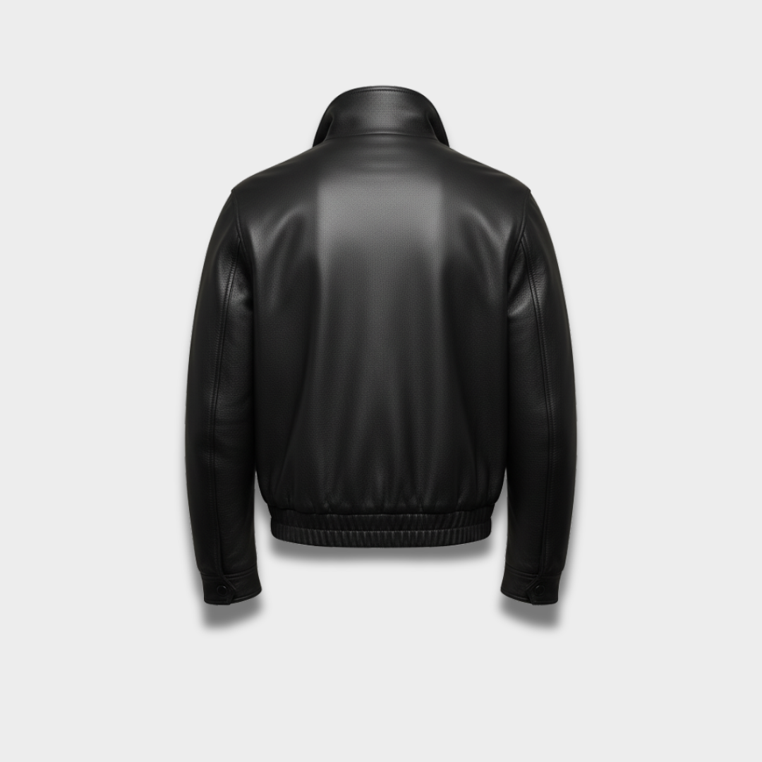 Męska kurtka skórzana z miękką podszewką