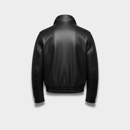 Męska kurtka skórzana z miękką podszewką