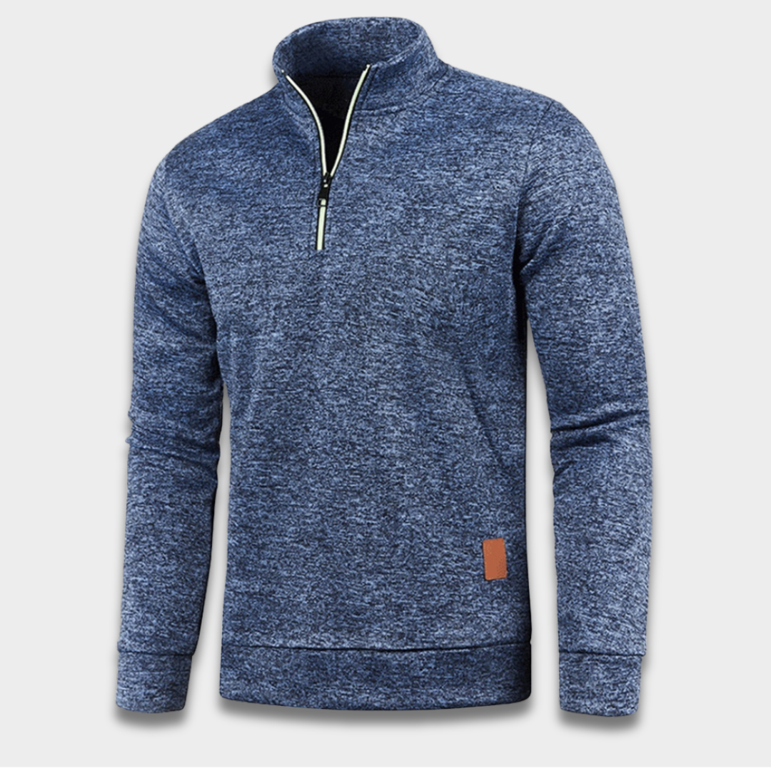 Męska bluza z zamkiem do połowy z miękkiego materiału