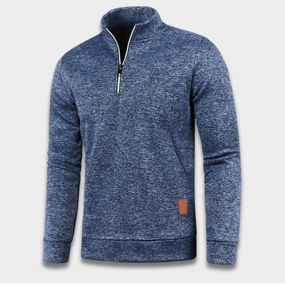 Męska bluza z zamkiem do połowy z miękkiego materiału