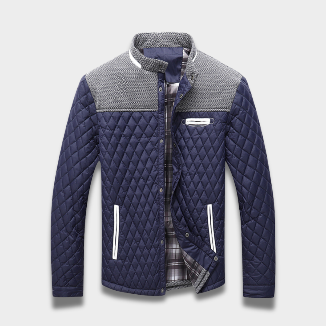 Męska pikowana kurtka przejściowa z lekkim ociepleniem