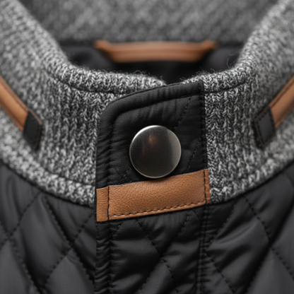 Męska pikowana kurtka przejściowa z lekkim ociepleniem