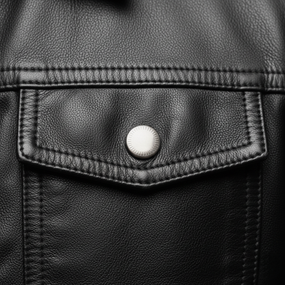 Męska kurtka z imitacji skóry z miękką podszewką