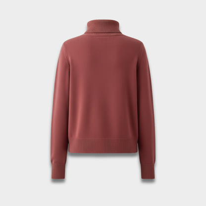 Damski sweter z golfem z podszewką do noszenia w chłodne dni