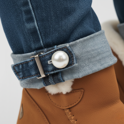 Damskie zimowe botki do kostki z wewnętrzną warstwą i teksturowaną podeszwą