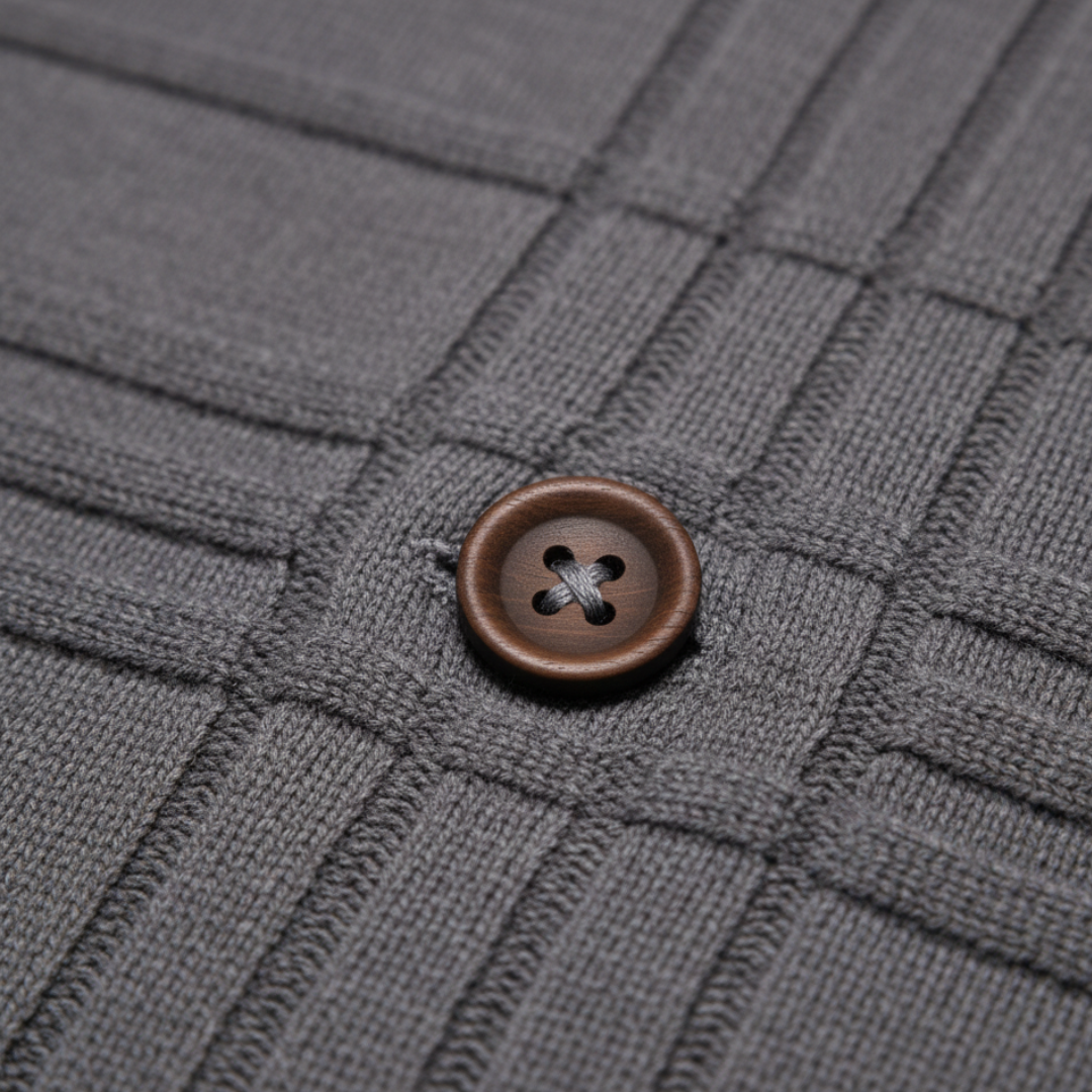 Męski sweter z miękkiej dzianiny z okrągłym dekoltem